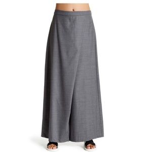 EILEEN FISHER WOOL CHARCOAL SARONG WRAP Tag  M but fits as a L